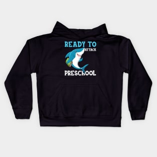 Kids Shark Ready To Attack preschool First Day of School Kids Hoodie